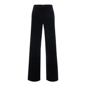 Antonelli Women 'Samuel' Black Pants With Side Closure In Velvet For Men